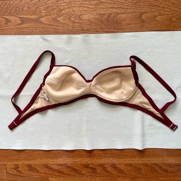 FINAL SALE $9 // J. CREW Burgundy Bikini Top No Underwire Push-Up - Picture 9 of 14